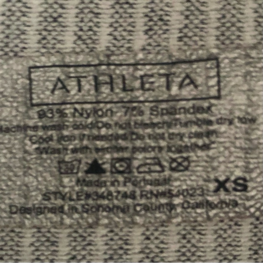 Athleta Striped Multi Pattern Turtle Neck Active … - image 5